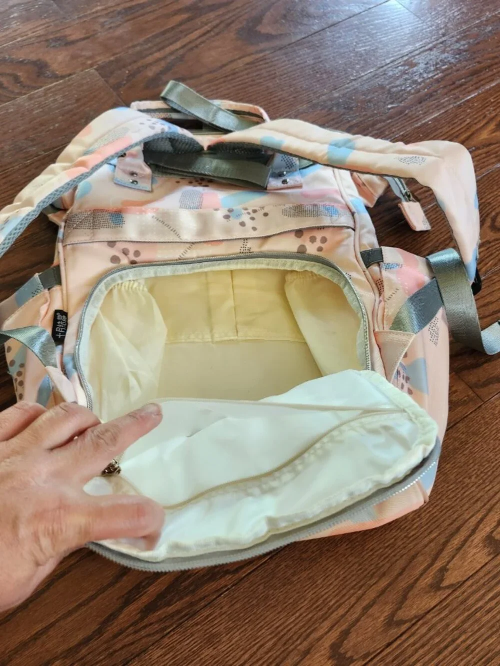 Baby Diaper Bag Backpack Large Capacity Pink Travel Mommy Bag Multi Pocket